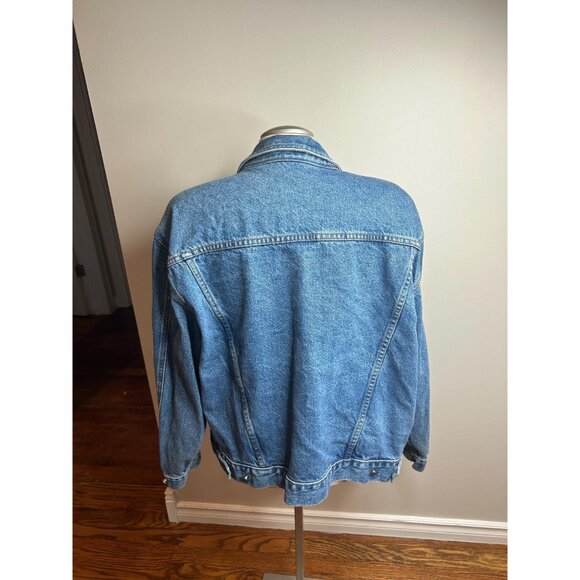 Jacket sweater shirt denim Collared coat spring fall vintage GUESS size M/L - Picture 5 of 7